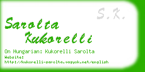 sarolta kukorelli business card